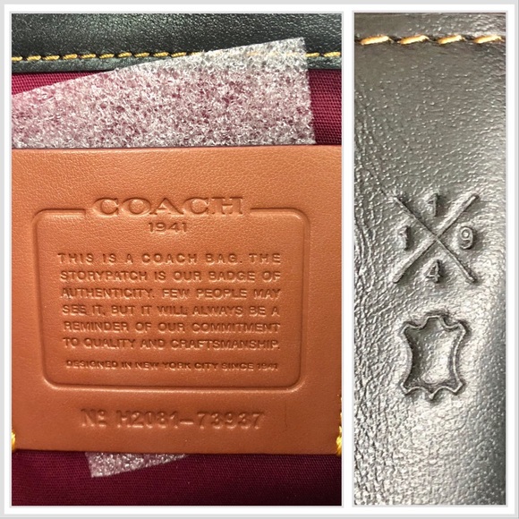 New Coach 1941 Riley Top Handle 22 In Signature Canvas Tan/Black - Picture 9 of 12